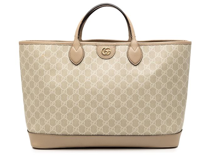 Tote Gucci Beige Medium GG Supreme Ophidia