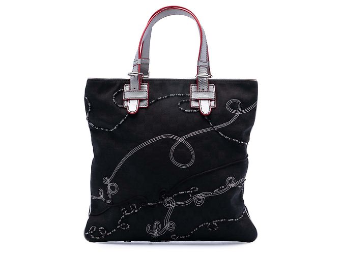 LOEWE Schwarze Anagram Perlen-Jacquard-Tasche