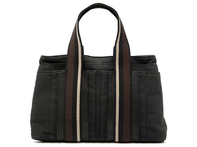 Borsa Troca Orizzontale PM in tela nera Hermès Nero