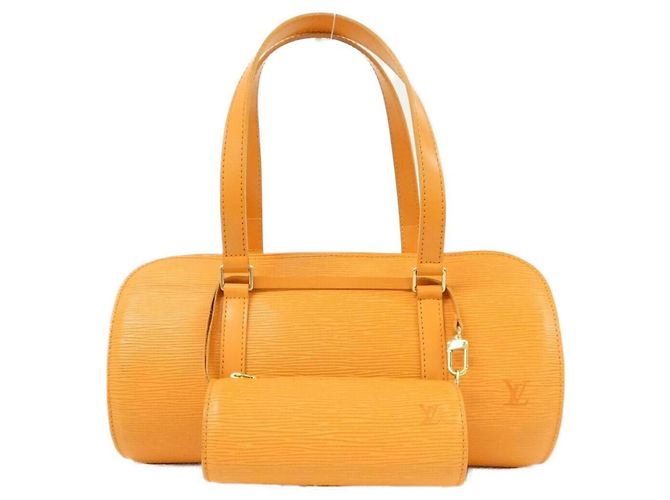 Soufflot Handtasche Epi Louis Vuitton Grau