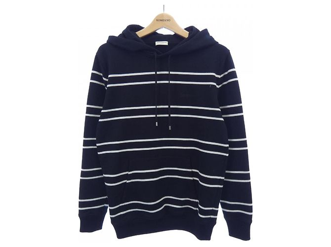 Yves Saint Laurent Sweat à capuche Saint Laurent Noir Blanc 