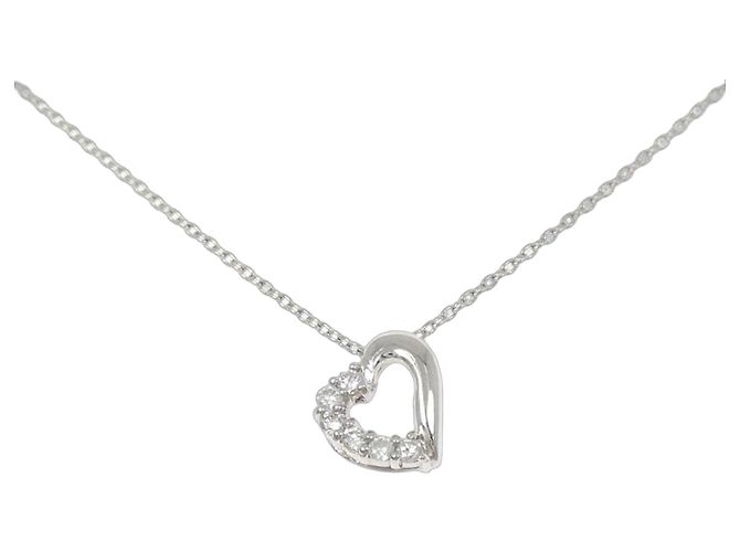 Autre Marque Collana a Cuore in Diamanti e Platino Argento