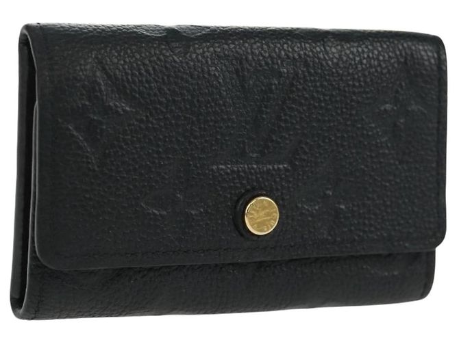 LOUIS VUITTON Monogram Empreinte Multicles 6 Estuche para Llaves Negro M64421 Auth 168814V
