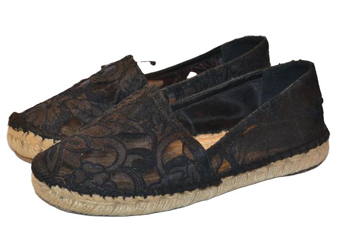 Dolce & Gabbana Espadrilles aus Spitze Schwarz Größe 37