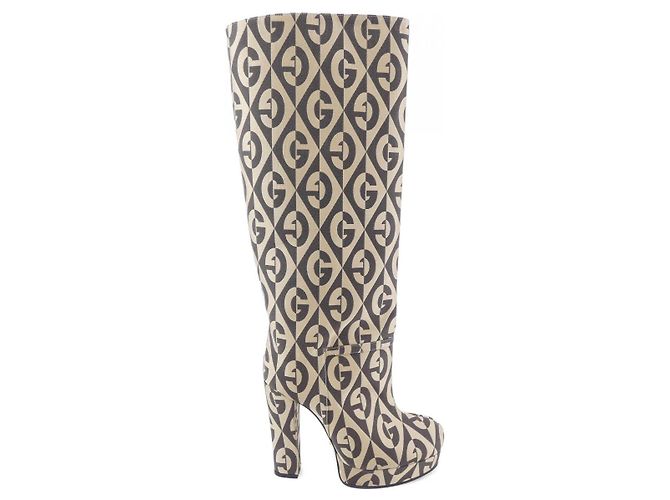 Botas altas Gucci Marrom Bege