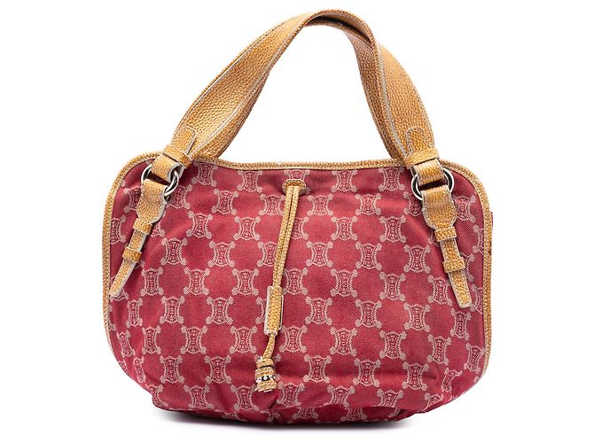 Céline Hobo Bittersweet en Denim Macadam Rojo de Celine Roja
