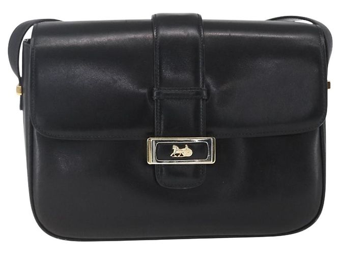 Céline Sac à épaule Celine Horse Carriage en cuir Noir