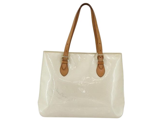 Bolsa de Mão Brentwood Louis Vuitton Monogram Vernis Bege