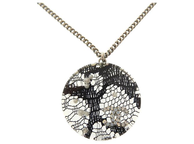 Chanel Coco Mark Halskette Silber