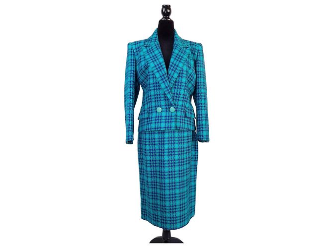 Conjunto turquesa Pierre Balmain dos anos 70