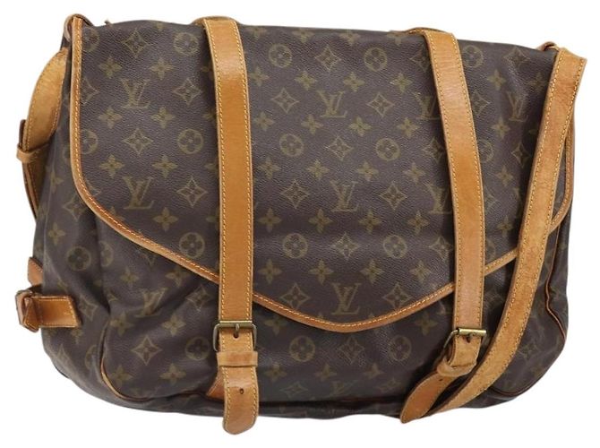 LOUIS VUITTON Bolsa de Ombro Monogram Saumur 43 M42252 LV Auth ka1863