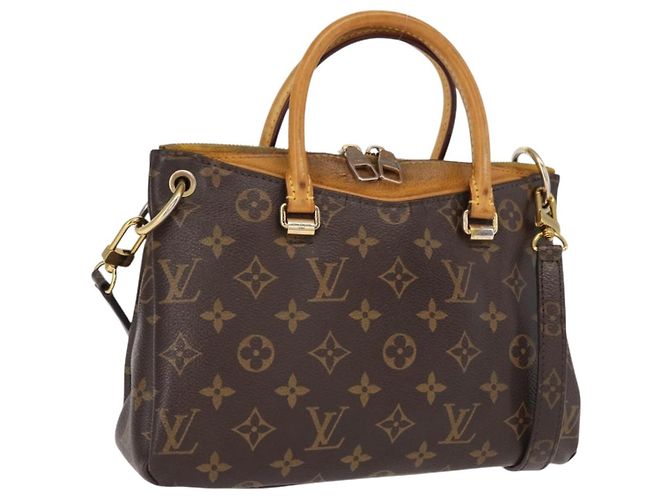 LOUIS VUITTON Bolsa de Mão Monogram Palas BB 2way M40929 LV Auth 165423 Monograma