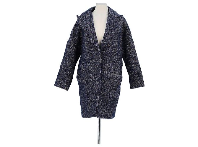 Zadig & Voltaire Blauer Wollmantel