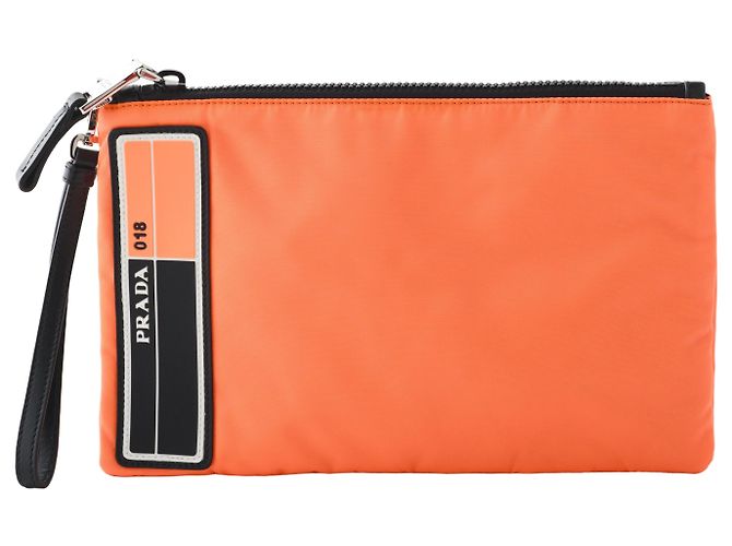Clutch Tessuto Prada Arancione