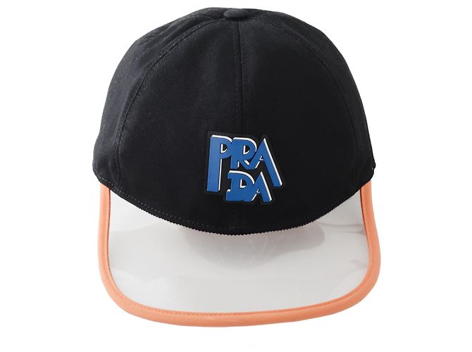 Boné Prada de algodão preto