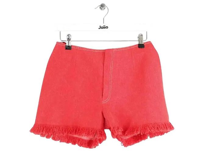 Chanel Shorts mini em algodão vermelho