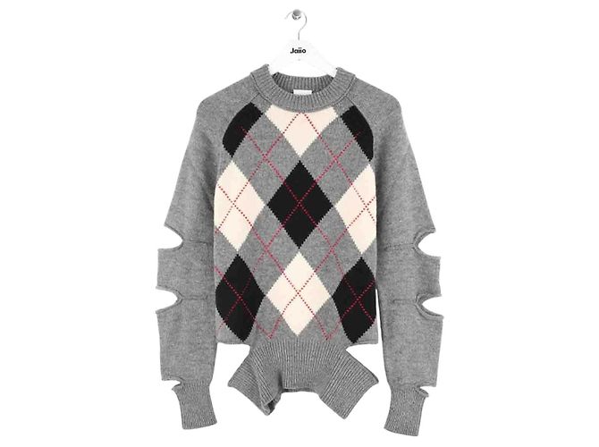 Burberry Grauer Wollpullover 