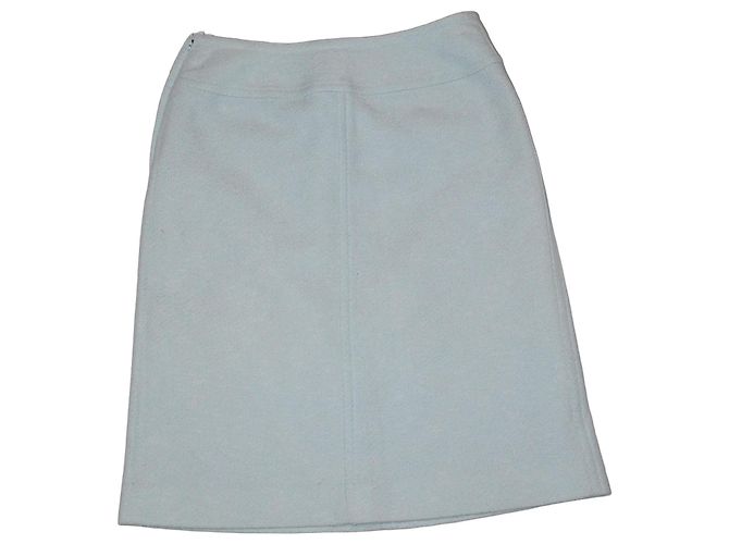 Courreges Gonna Courrèges in cotone blu cielo stile tweed Blu chiaro