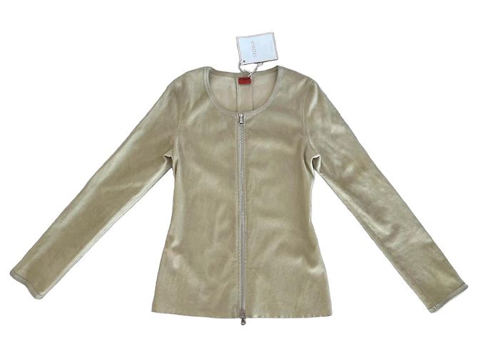 Stouls Jil Lammleder Wildlederjacke Beige Khaki