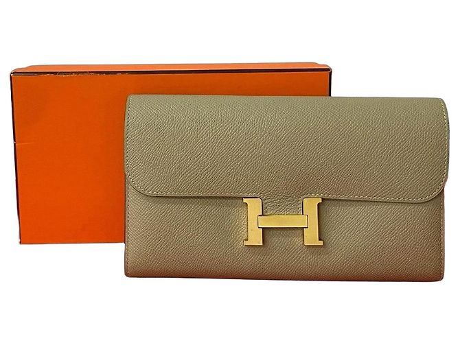 Cartera Long Constance Epsom de Hermès Beige