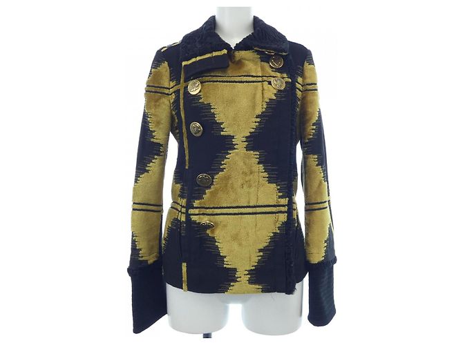 Giacca Astrakhan Gucci 209172 ZS842 Nero Giallo