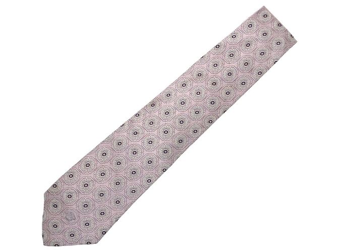 Cravatta in seta Medusa di Versace Argento Rosa