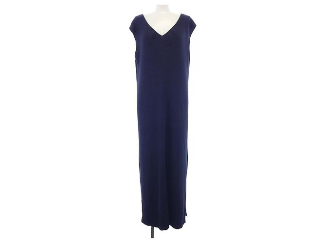The Row AO407 Kleid Blau Marineblau