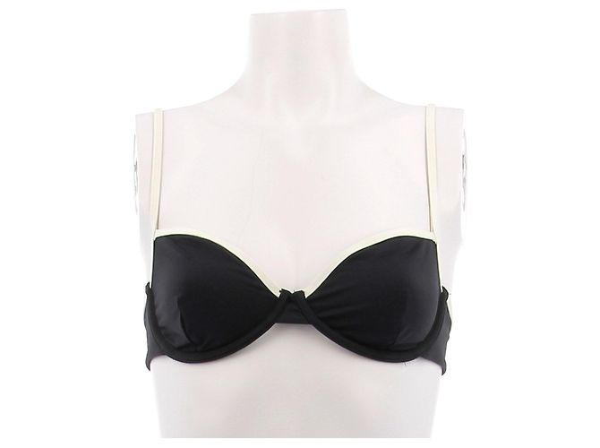 Autre Marque Costume da bagno due pezzi nero e bianco