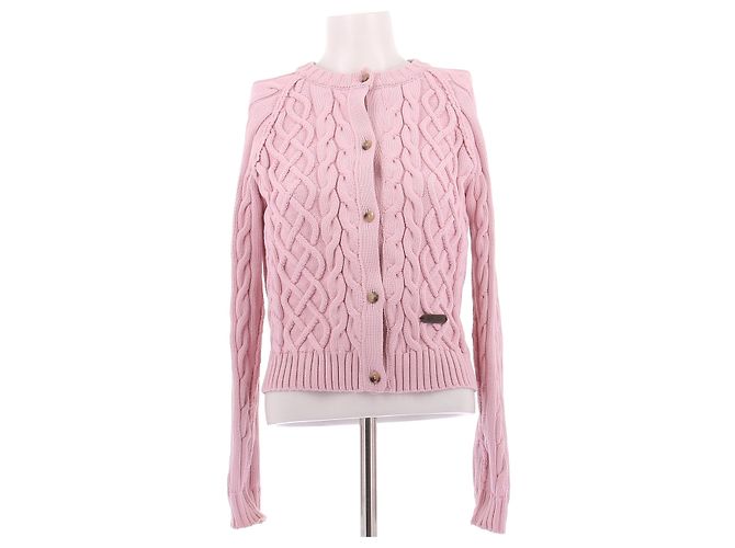 Moschino Jersey rosa de algodón con la espalda abierta
