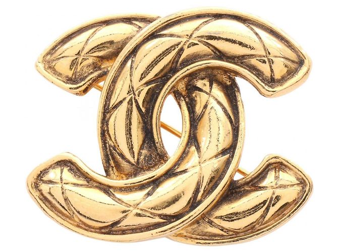 Chanel Coco Mark vergoldete Brosche Golden