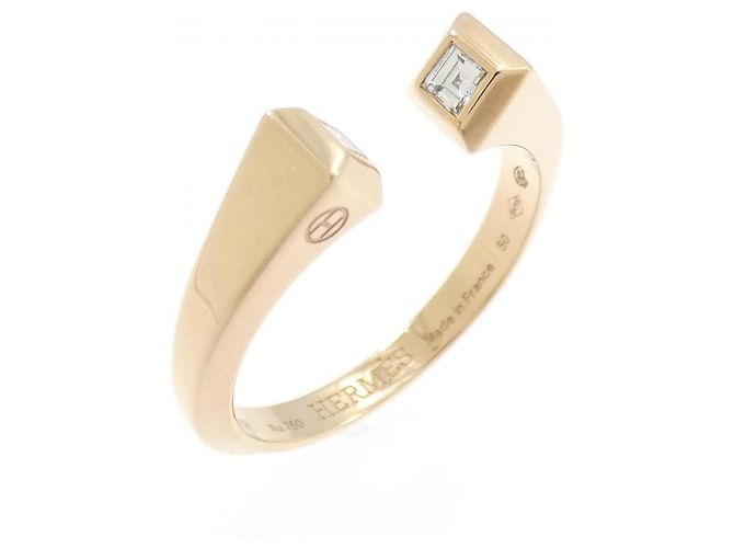 Ring Anillo Clous de Forge Hermès Rosa