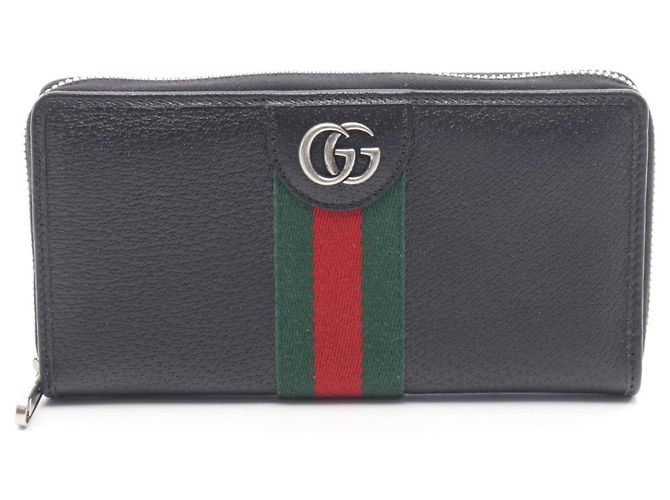 Gucci Ophidia Round Long Wallet Black