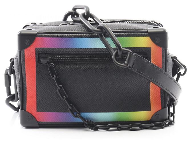 Borsa a Spalla Mini Soft Trunk Louis Vuitton Nero Multicolore