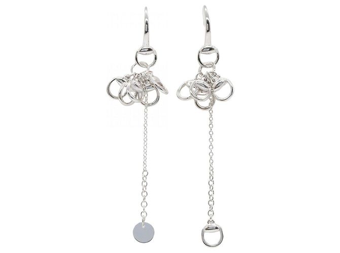 Orecchini Gucci Horsebit in oro bianco 18K Argento
