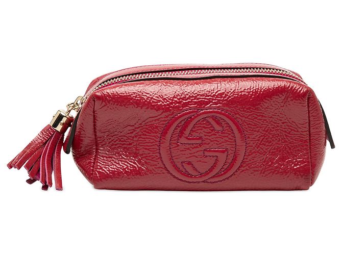 Gucci Pink Patent Soho Cosmetic Pouch