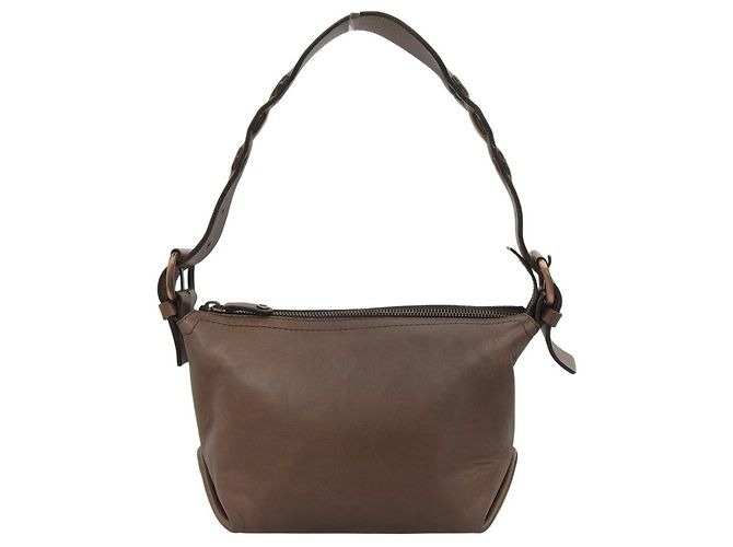 Céline Borsa a Spalla in Pelle Celine CE00 32 Marrone Marrone scuro