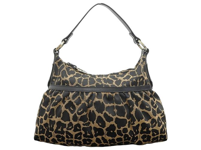 Bolsa de Ombro Fendi em Preto e Marrom