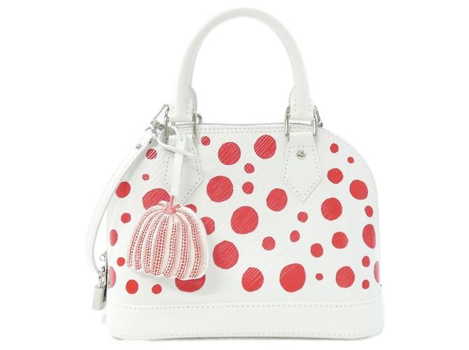 Bolsa Alma BB em Epi Louis Vuitton Branco Vermelho