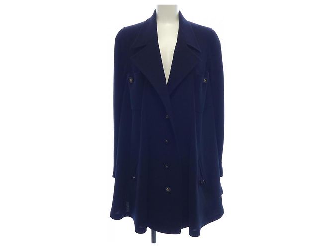 Timeless Chanel Vintage Jacket Blue Navy blue
