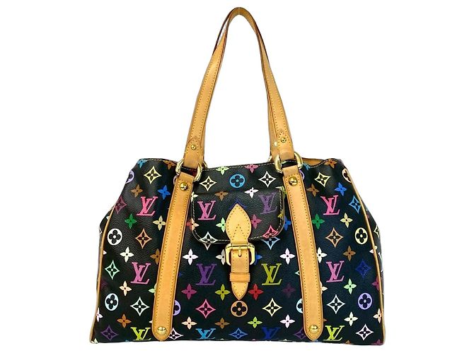 Borsa tote Aurelia MM Monogram Multicolore Louis Vuitton Nero