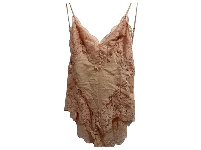 Zimmermann Body de encaje rosa