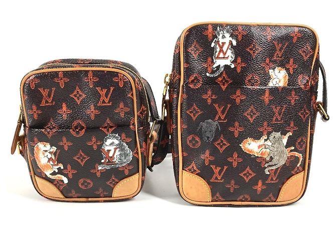 Sac Pochette Catgram Monogram Louis Vuitton Marron Orange