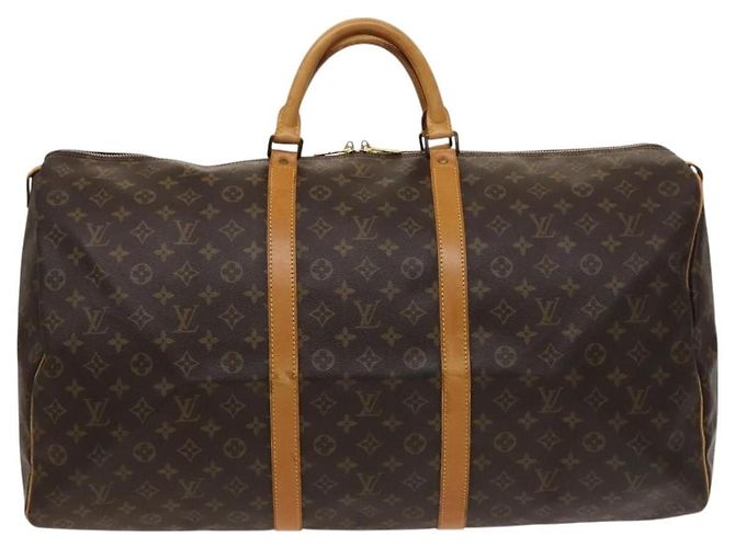 Bolsa Keepall Louis Vuitton em canvas Monogram 60 Marrom