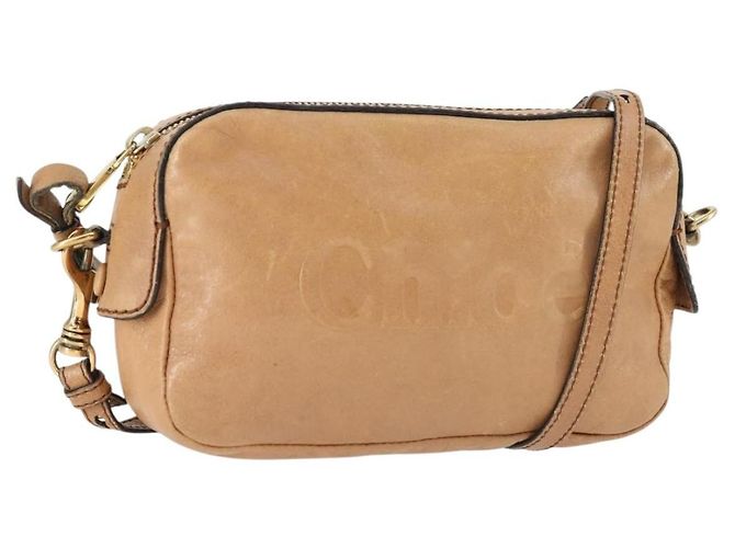 Chloé Borsa a Spalla Chloe in Pelle Beige Oro Auth BA10274 D'oro