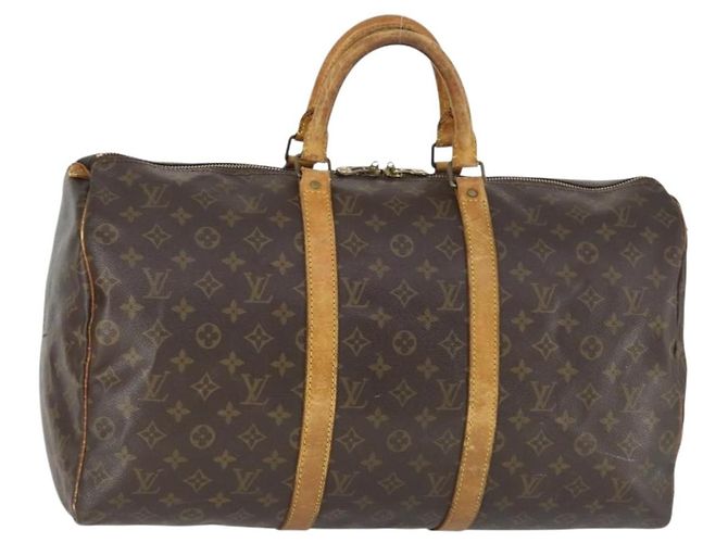 LOUIS VUITTON Bolsa Boston Monogram Keepall 50 M41426 LV Auth 166549 Monograma