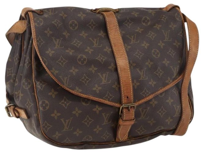 LOUIS VUITTON Bolsa de Ombro Monogram Saumur 35 M42254 LV Auth ka2121 Monograma