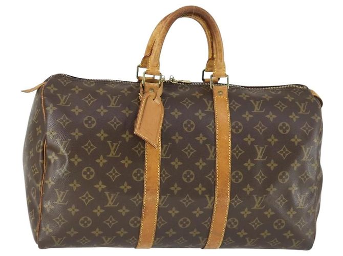 LOUIS VUITTON Bolsa Boston Monogram Keepall 45 M41428 Auth LV 165657 Monograma