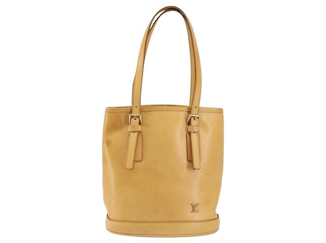 Bucket Borsa a secchiello Marais in pelle Nomade Louis Vuitton Beige