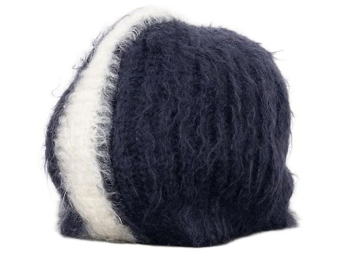 Gorro Fuzzy Mohawk Prada AW07 Azul marinho