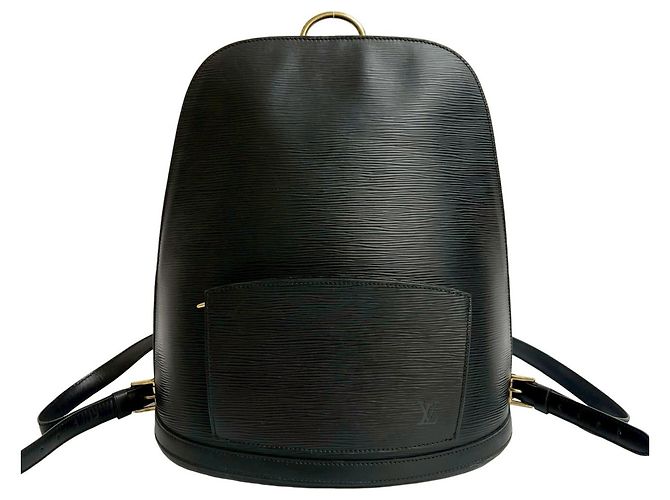Mochila de couro Epi Cobran Louis Vuitton Preto